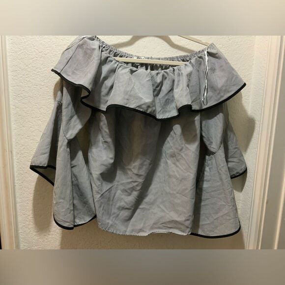 KONTROL Polyester Blouse with Bell-Type Sleeves size L - Picture 4 of 11